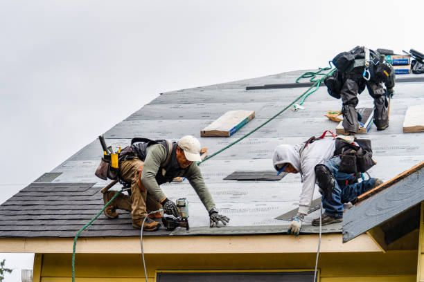 Professional Roofing technician working in Pond Eddy, NY